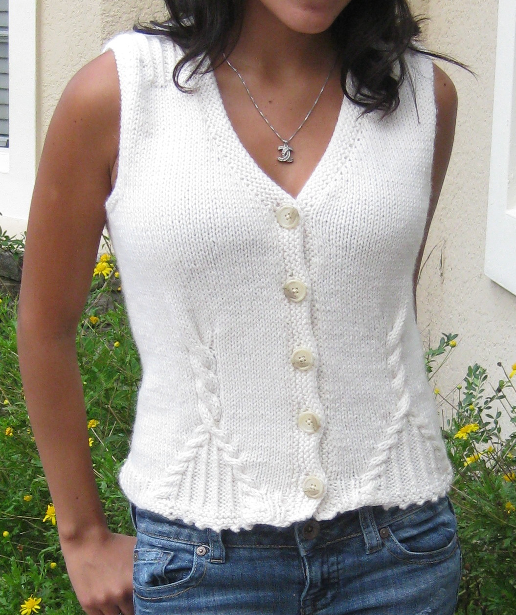 Tulip Lace Vest | Free Knitting Patterns