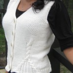 Soleto Vest model with black top close up